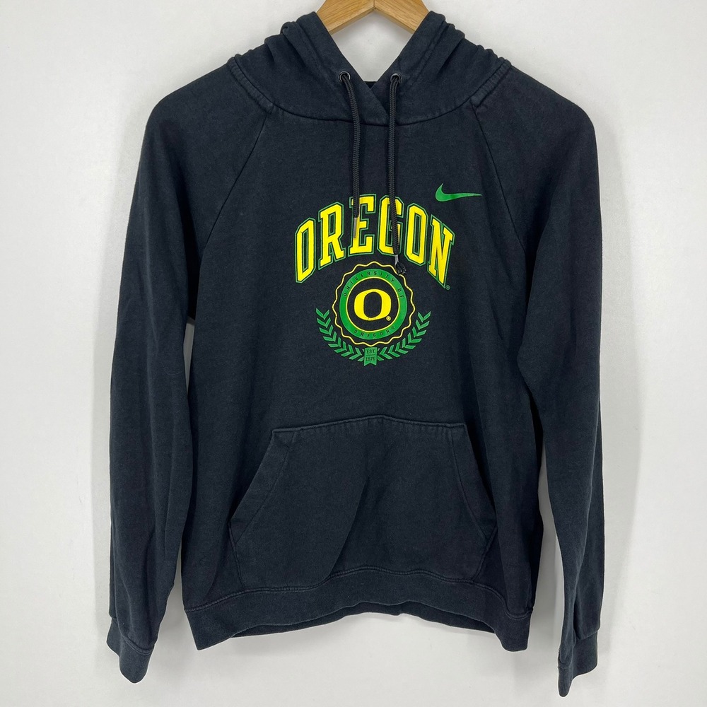 Nike Oregon Ducks Varsity Fleece Hoody Black Womens XS NCAA Collegiate